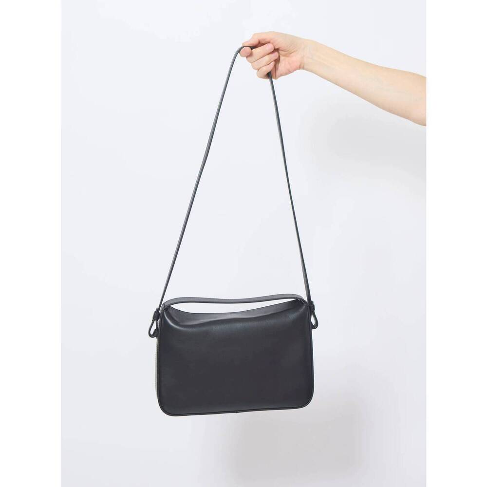 NEW AESTHER EKME women's soft baguette crossbody bag in black